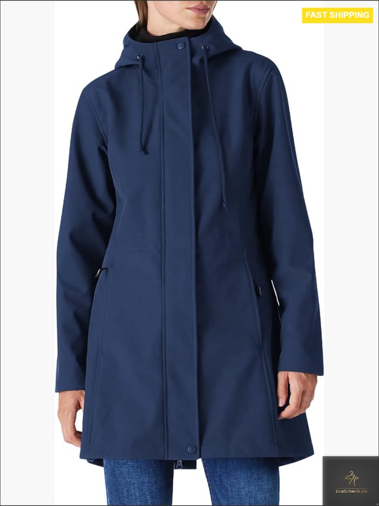Lightweight Fleece Lined Softshell Rain Jacket Waterproof Windbreaker Long Coat